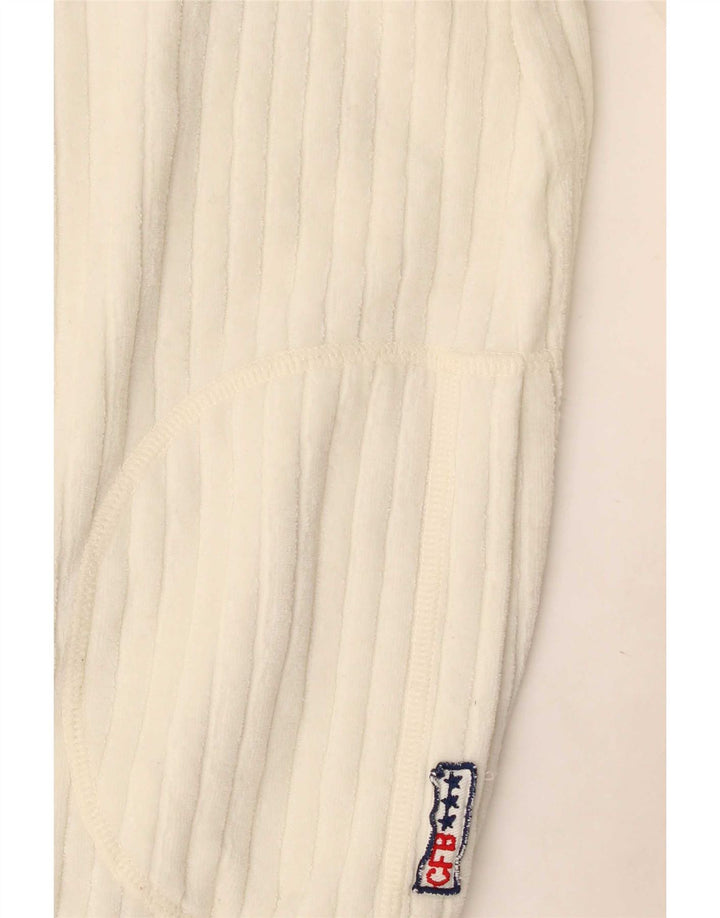 Suéter tipo cárdigan vintage para hombre, mediano, blanco roto