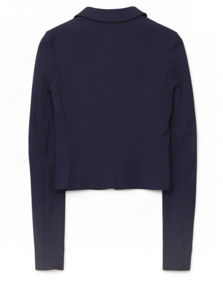 Patrizia Pepe Chaqueta Blazer De 2 Botones Para Mujer IT 46 Grande Algodón Azul Marino