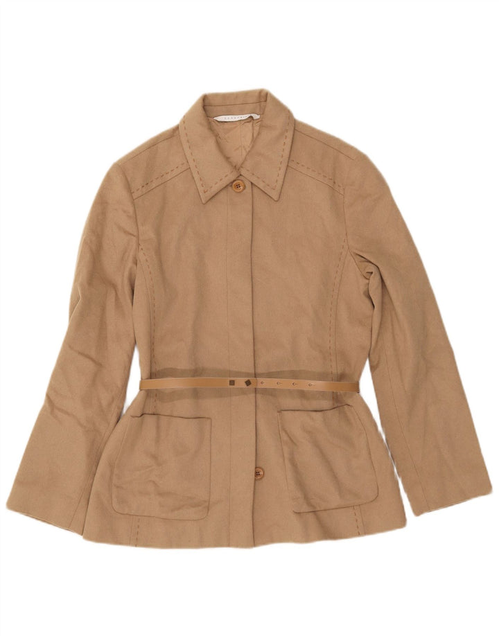 PENNY BLACK Chaqueta Blazer para Mujer Reino Unido 8 Pequeña Lana Beige