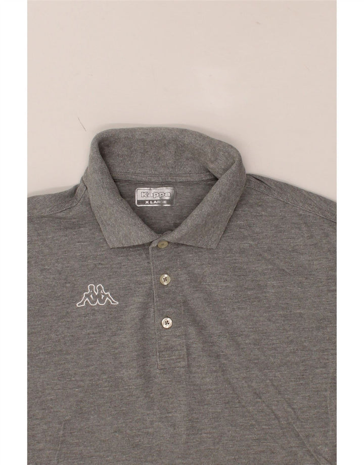 KAPPA Mens Graphic Polo Shirt XL Grey Vintage Kappa and Second-Hand Kappa from Messina Hembry 
