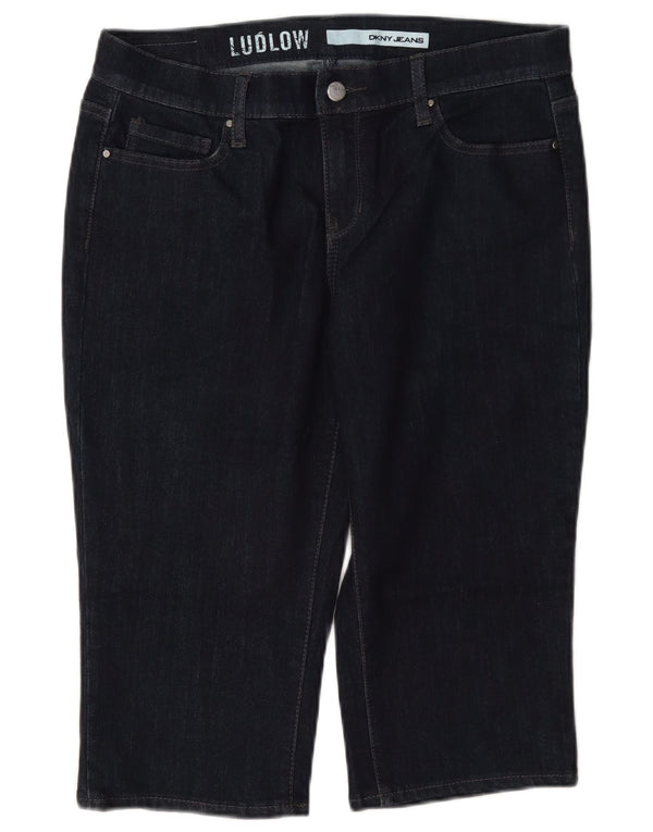 Dkny Ludlow Bermuda Denim Shorts para mujer US 8 Medium W30 L16 Azul marino
