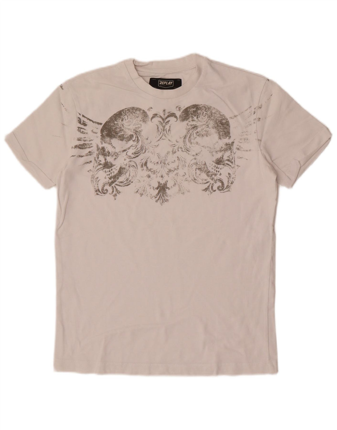 Replay Camiseta gráfica para hombre Top Small White