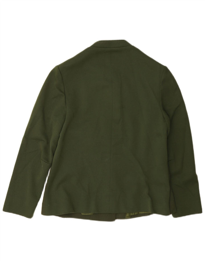 Vintage mujer bombardero chaqueta Reino Unido 14 verde medio