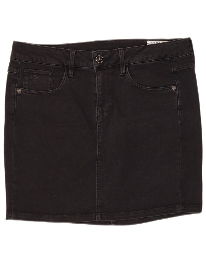 Minifalda Vaquera G-Star W30 Mediana De Algodón Negro