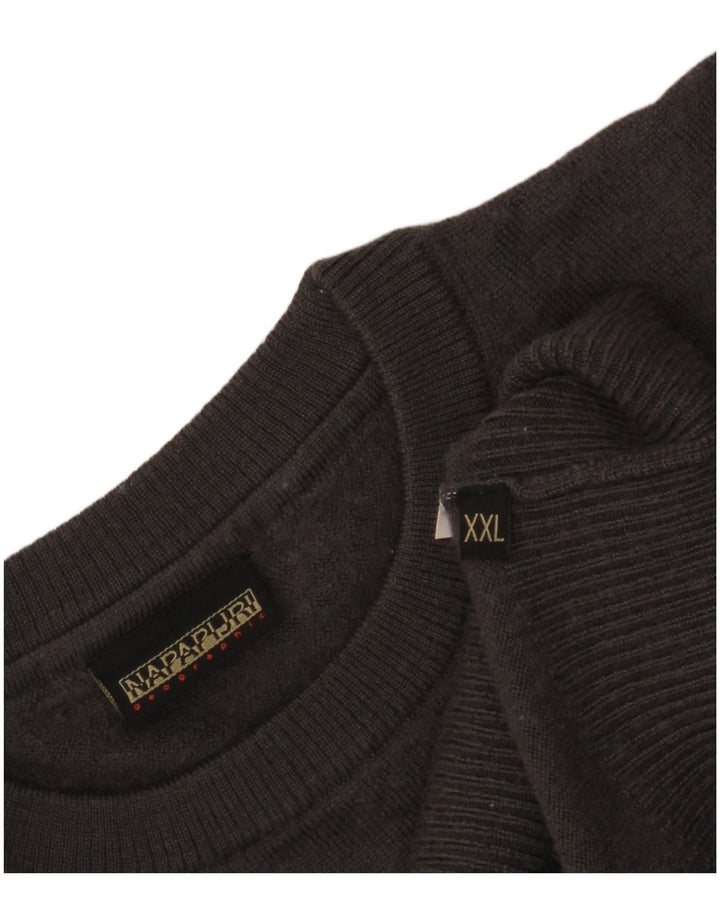 NAPAPIJRI Suéter tipo jersey con cuello redondo para mujer UK 20 2XL Gris