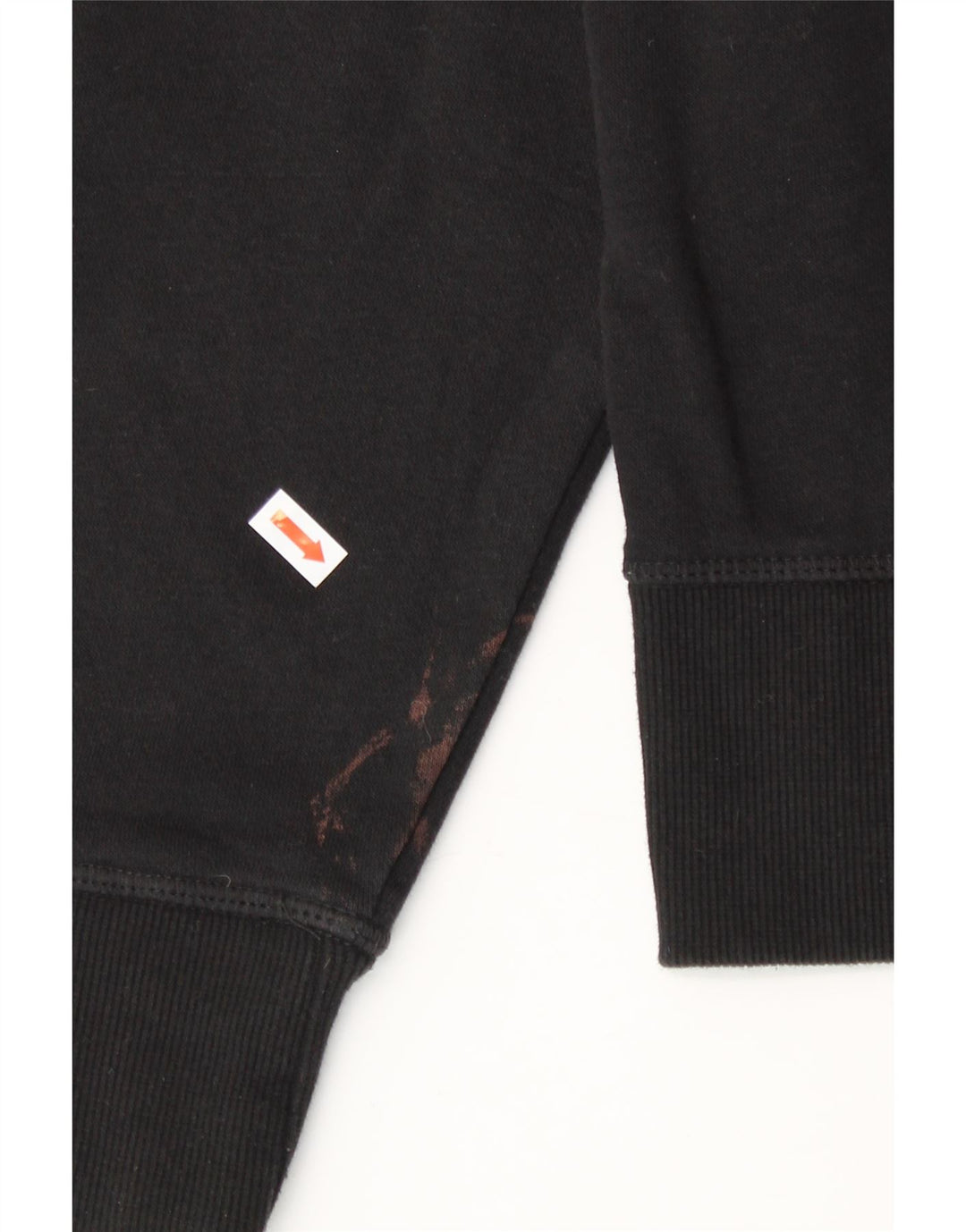 REEBOK Suéter con capucha y cremallera para mujer Reino Unido 14 Mediano Algodón negro