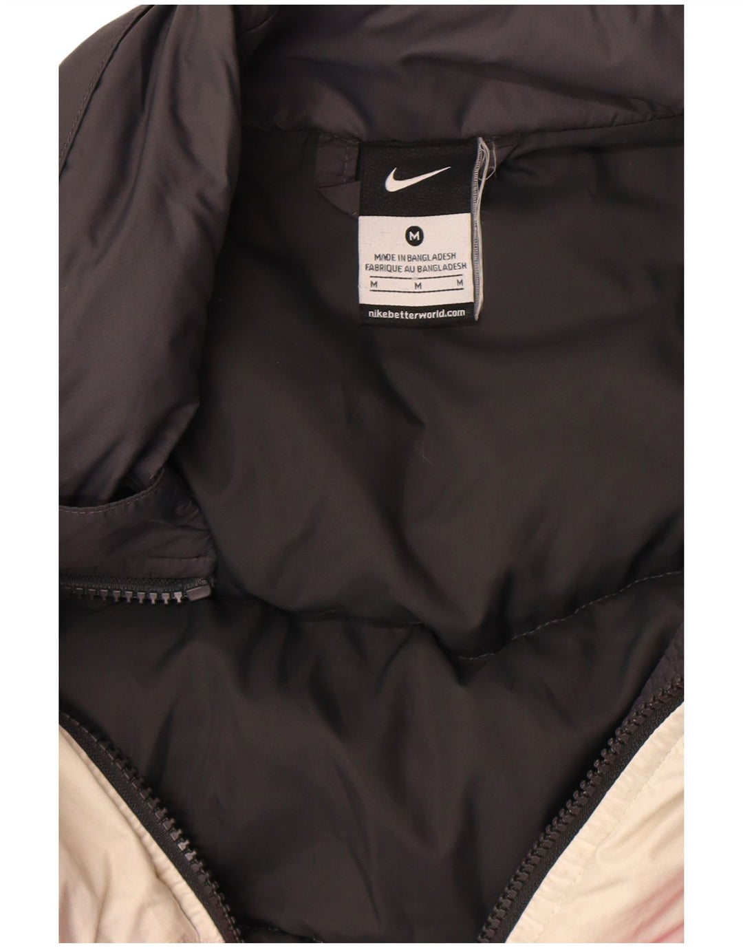Chaqueta acolchada Nike para mujer UK 44 Mediana Negro Colorblock