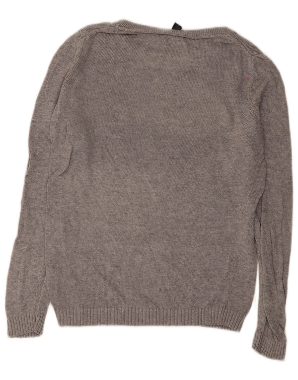 Tommy Hilfiger Suéter tipo jersey para mujer con cuello barco Reino Unido 14 Gris medio