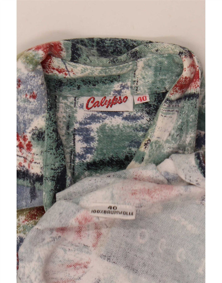 Camisa de franela para hombre Calypso Talla 40 Algodón patchwork multicolor mediano