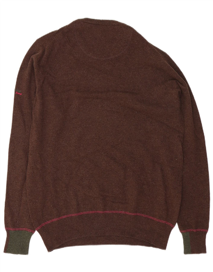 Harmont & Blaine Jersey De Cuello Redondo Para Hombre De Lana Marrón Medio