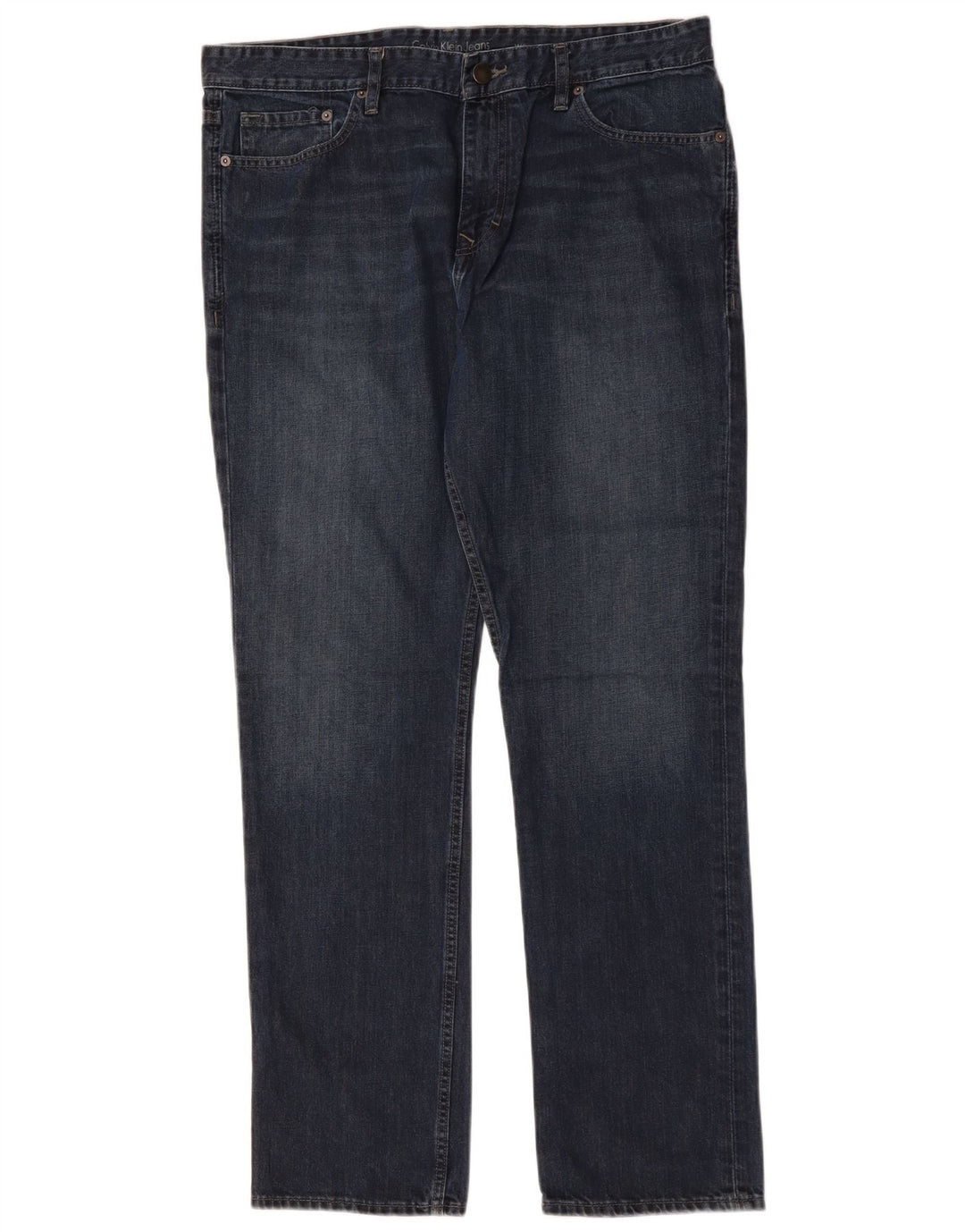 CALVIN KLEIN Vaqueros ajustados para hombre W36 L32 Algodón azul