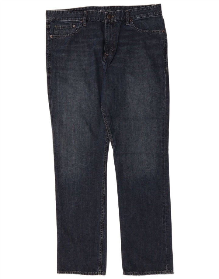 CALVIN KLEIN Vaqueros ajustados para hombre W36 L32 Algodón azul