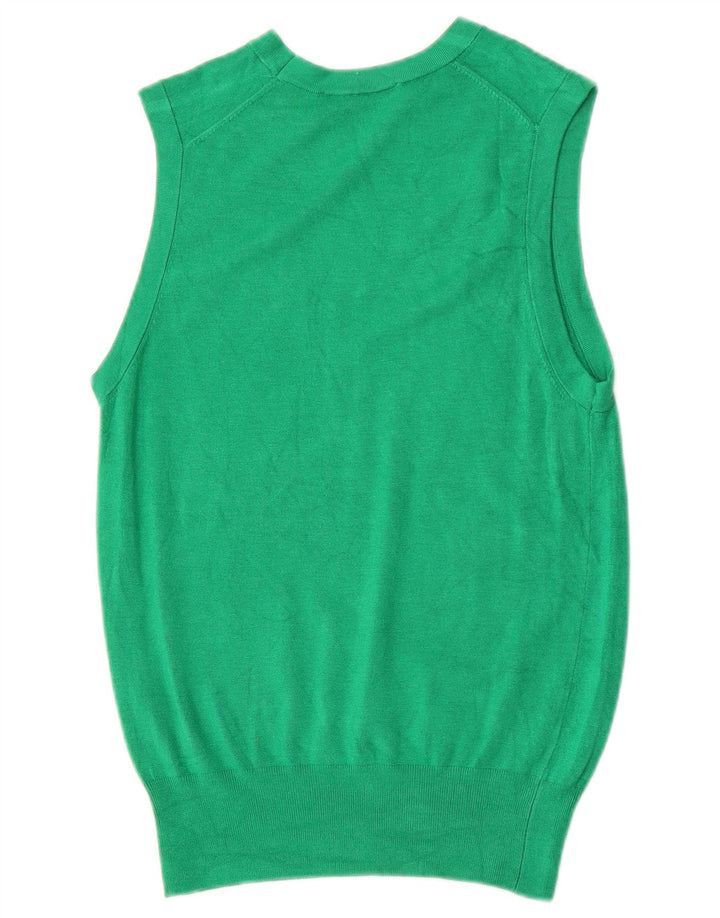 Zara Mujer Chaleco Tank Top UK 12 Viscosa Verde Medio