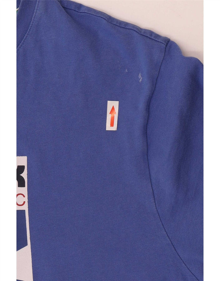Camiseta Reebok Hombre Graphic Top Algodón Azul Medio