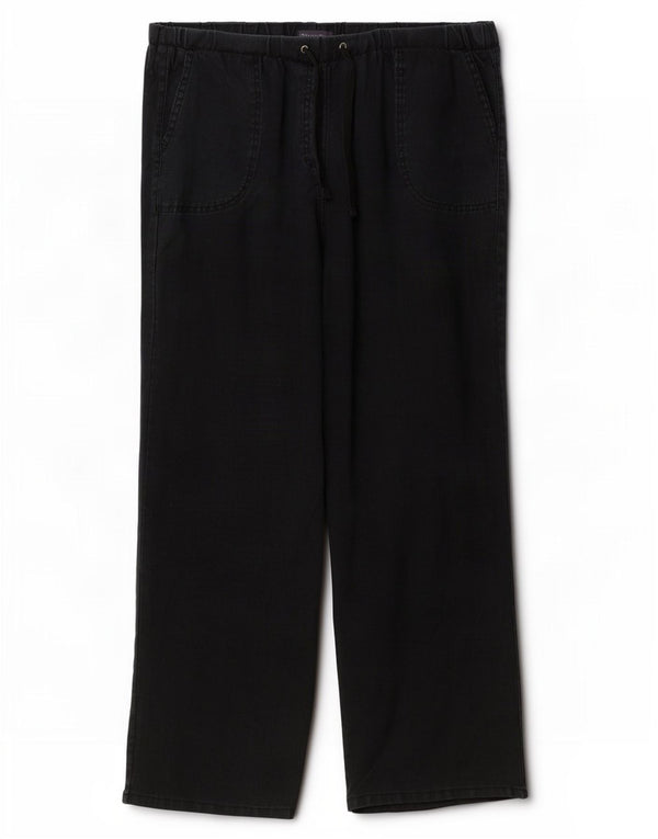 Marks & Spencer Pantalones chinos rectos para mujer UK 40 Large W36 L29 Negro