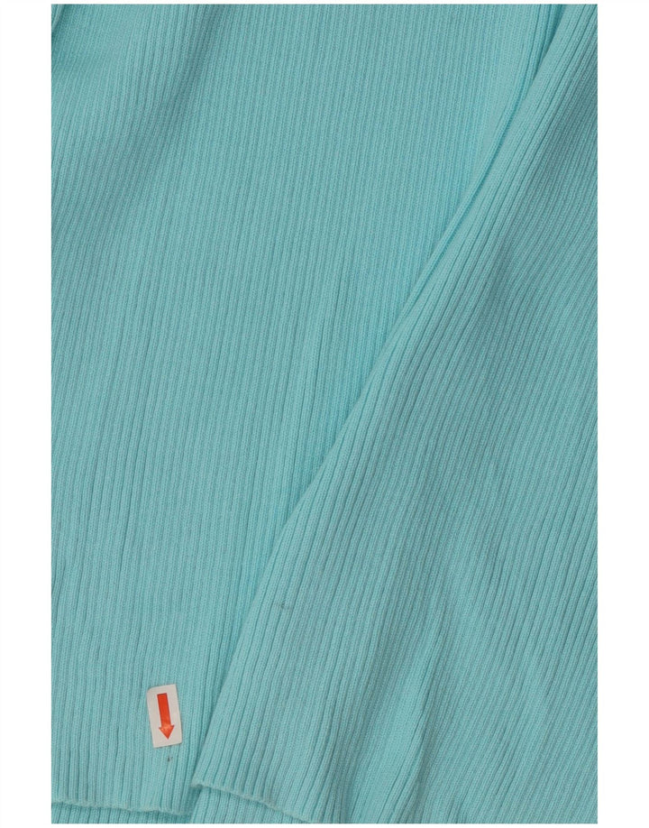 RALPH LAUREN Suéter tipo jersey con cuello vuelto para mujer Reino Unido 14 Algodón azul grande