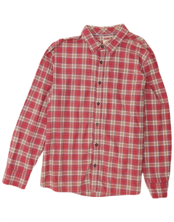Camisa de corte regular para hombre de Fat Face 2XL Algodón a cuadros rosa