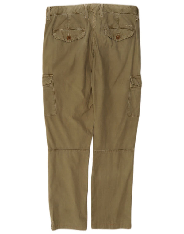 Gant Pantalones cargo ajustados para mujer UK 8 Small W27 L26 Caqui