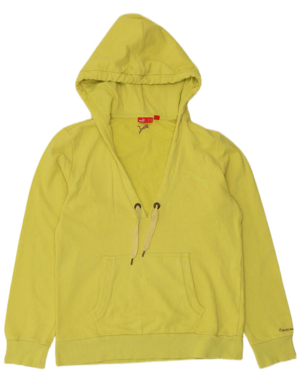 Puma - Sudadera con capucha para mujer, talla 40, talla grande, algodón amarillo