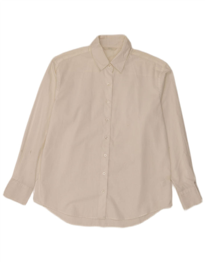 Marks & Spencer Camisa para mujer Reino Unido 12 Mediana Algodón blanco