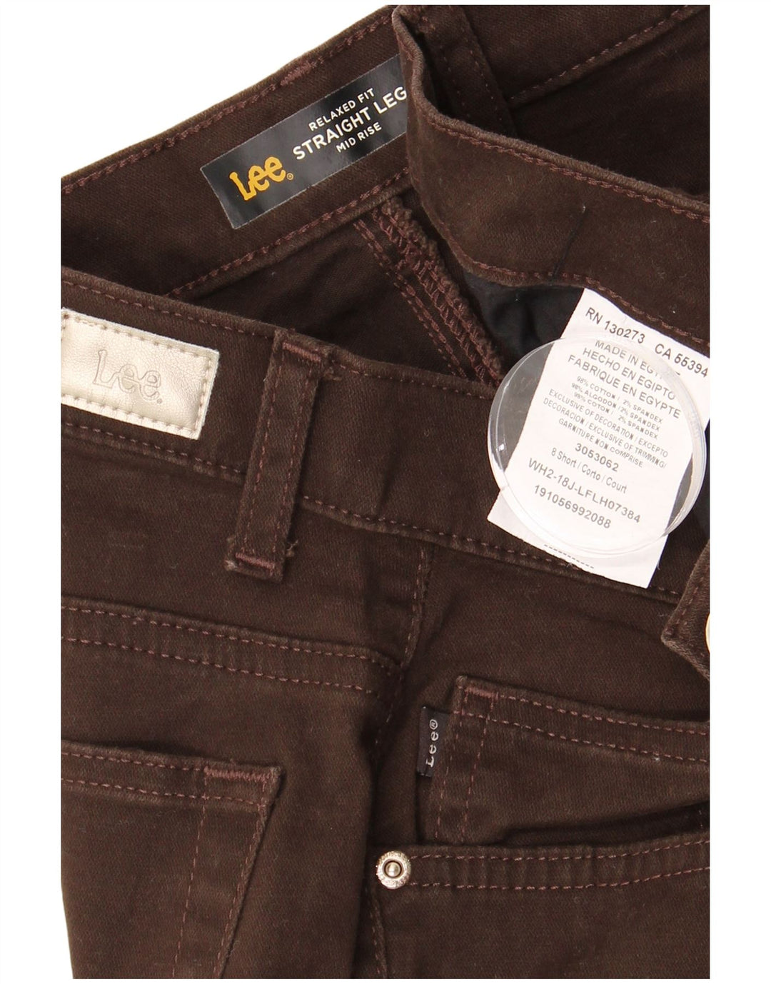 LEE Pantalones casuales de talle medio para mujer, ajuste relajado, talla 8, mediana, W30, L28, color marrón