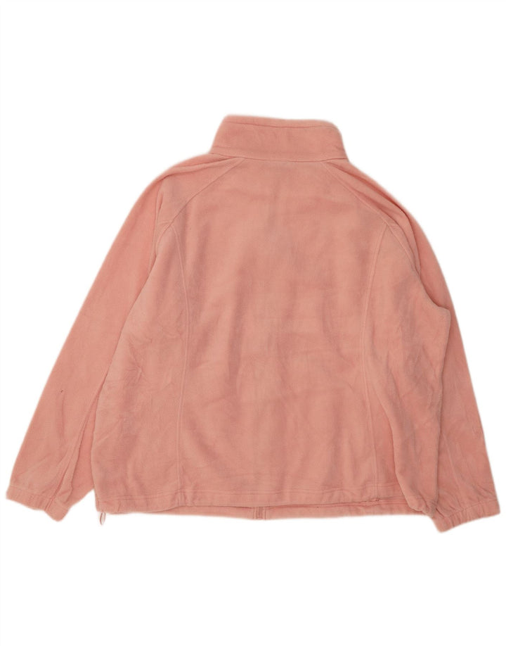 COLUMBIA Chaqueta polar extragrande para mujer UK 22 3XL Poliéster rosa