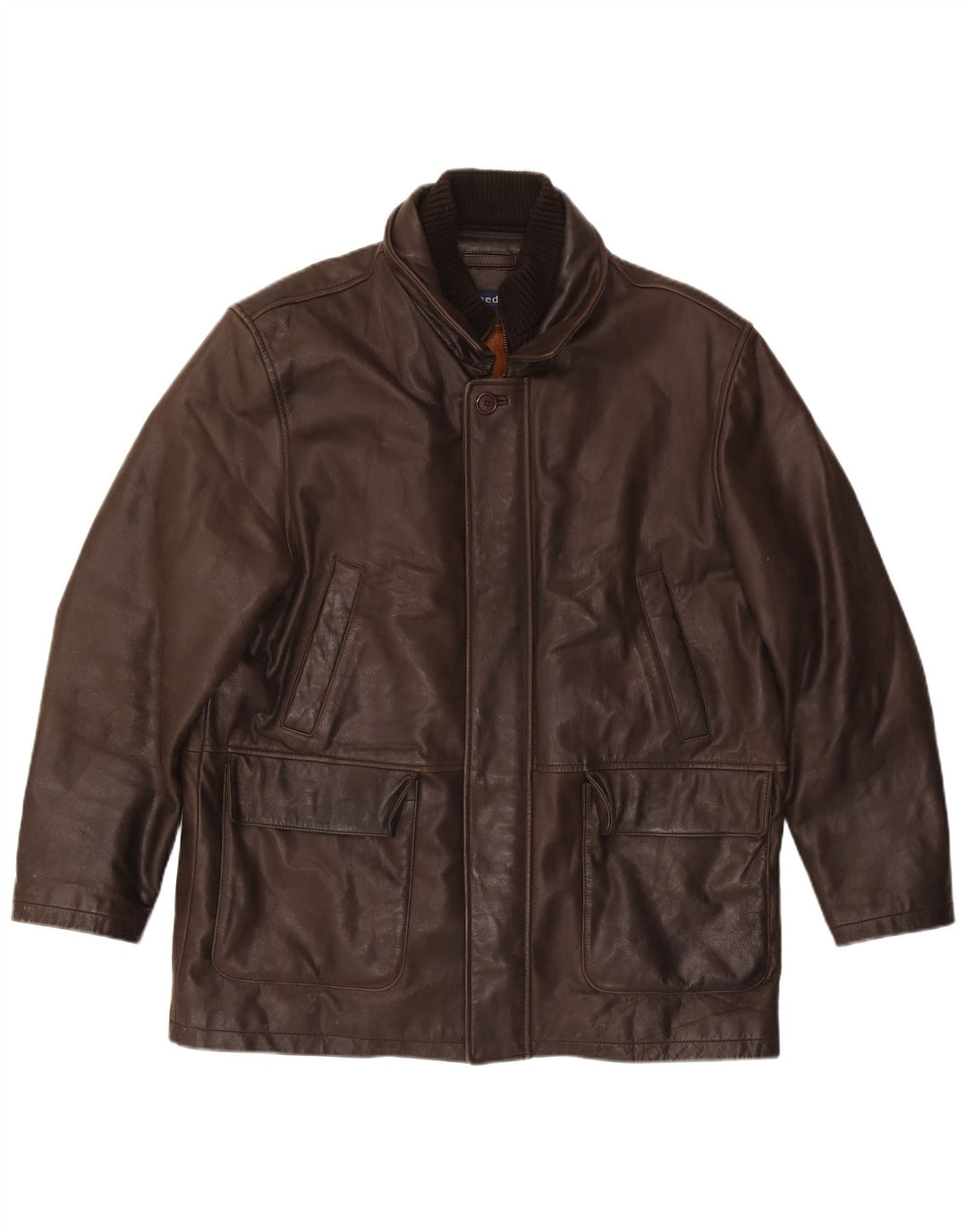 Chaqueta de cuero para hombre Reed UK 40 Large Brown