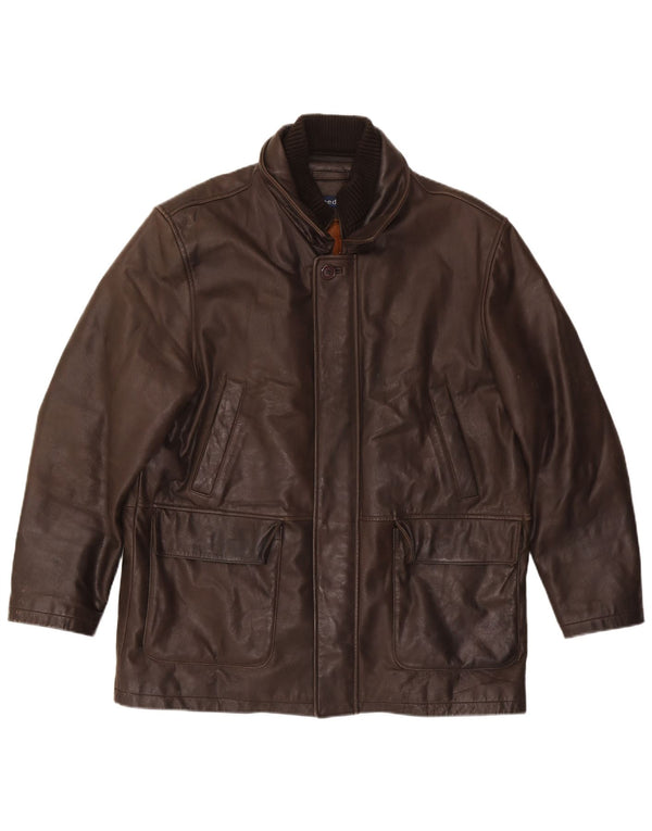 Chaqueta de cuero para hombre Reed UK 40 Large Brown