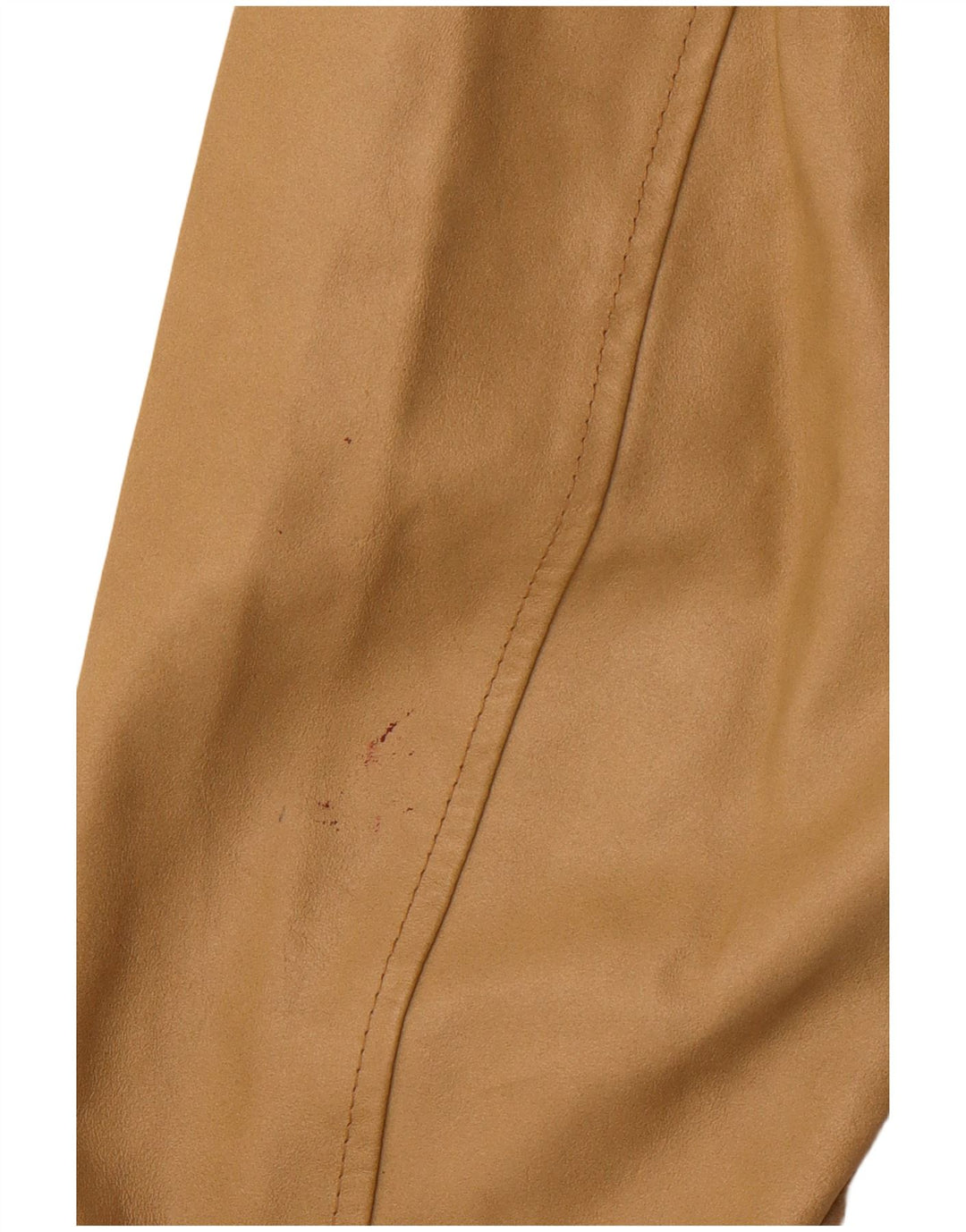 VINTAGE Chaqueta de cuero para mujer Reino Unido 18 XL Cuero beige