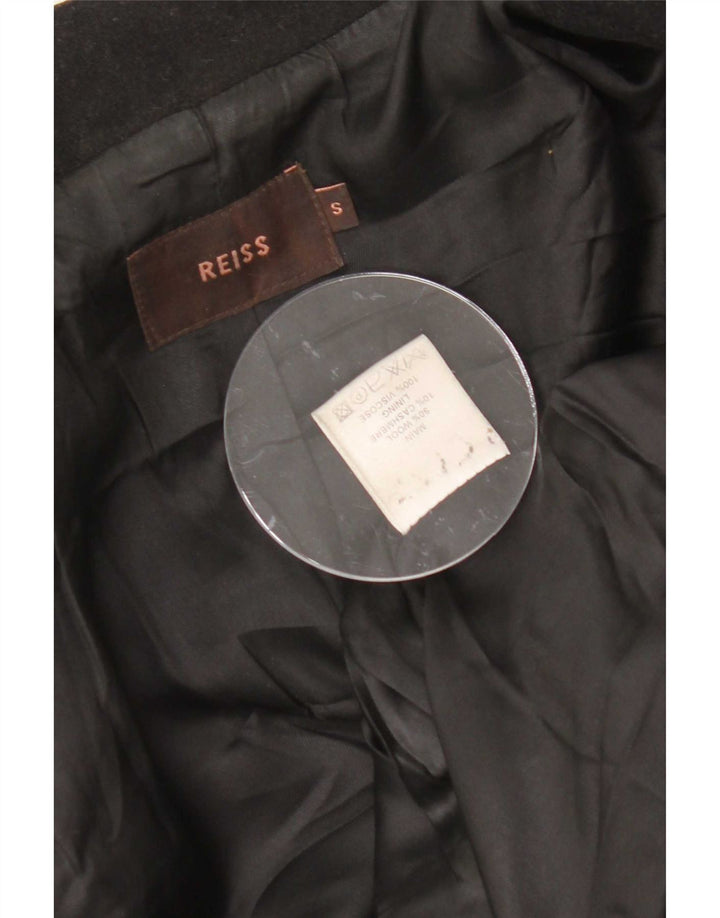 Chaqueta motera para mujer Reiss UK 10 Small Black Wool