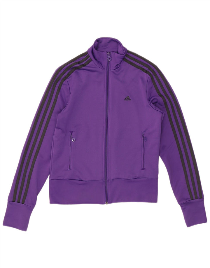 ADIDAS Chaqueta superior de chándal para mujer Reino Unido 12 Poliéster morado mediano