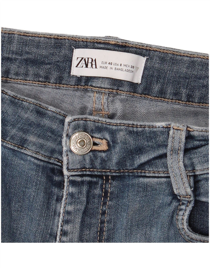 Zara Mujer Vaqueros Slim EU 40 Medium W30 L28 Azul