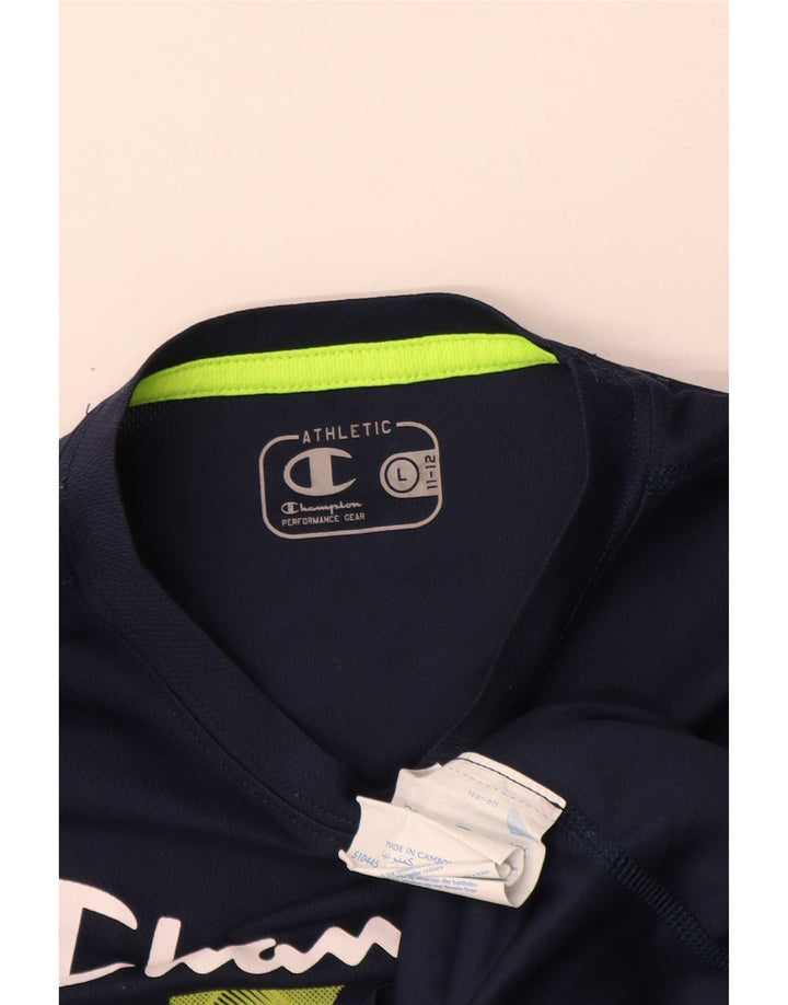 Champion Camiseta gráfica para niños 11-12 años Grande Azul marino Poliéster