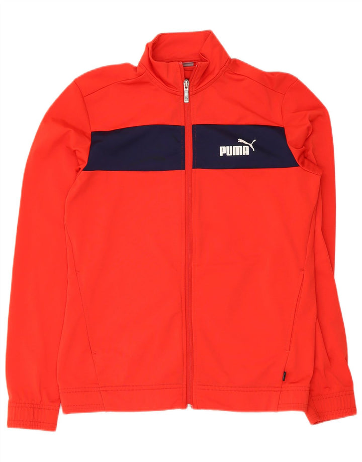 Puma Chaqueta de chándal para niña 15-16 años Rojo Colorblock Poliéster