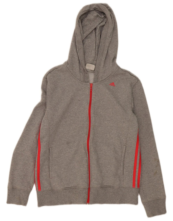 Adidas Climalite Zip Sudadera con capucha para mujer Reino Unido 16/18 Grande Gris moteado