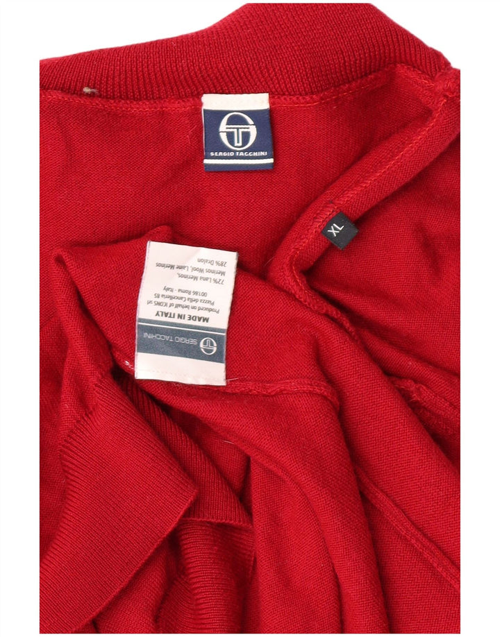 SERGIO TACCHINI Jersey con cuello vuelto para mujer UK 40 XL Rojo Clásico