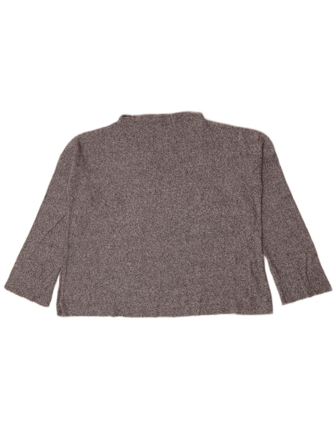 Zara Mujer Top Extragrande Manga Larga UK 40 Pequeño Gris Moteado