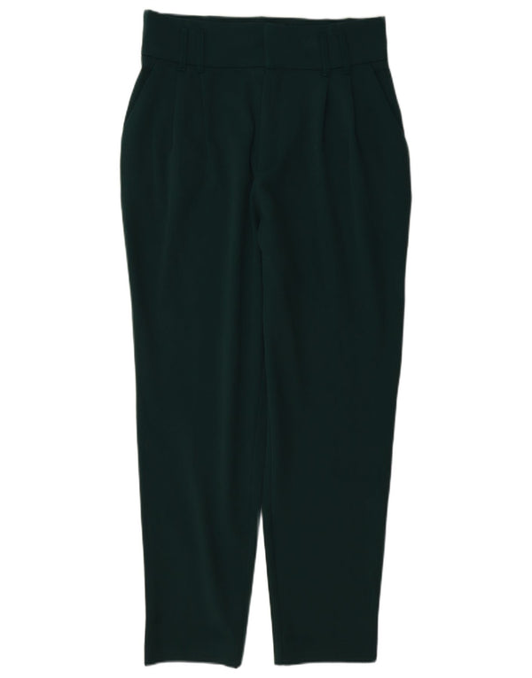 Zara Mujer Trafaluc Pantalones Casuales De Cintura Alta Pegged Mediano W28 L27 Verde