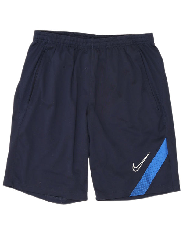 Nike - Pantalones cortos deportivos de corte regular para hombre, talla grande, poliéster, color azul marino