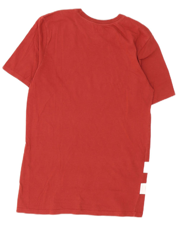 Nike Camiseta con gráfico de corte atlético para hombre Top pequeño a rayas burdeos