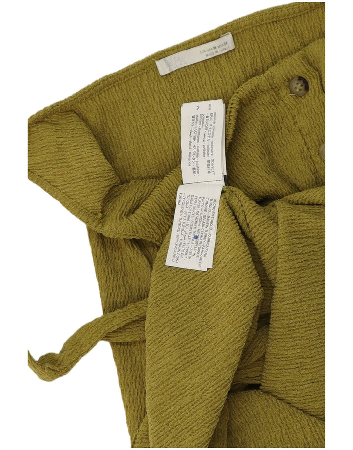 Zara Mujer Chaleco Top UK 12 Poliéster Verde Medio