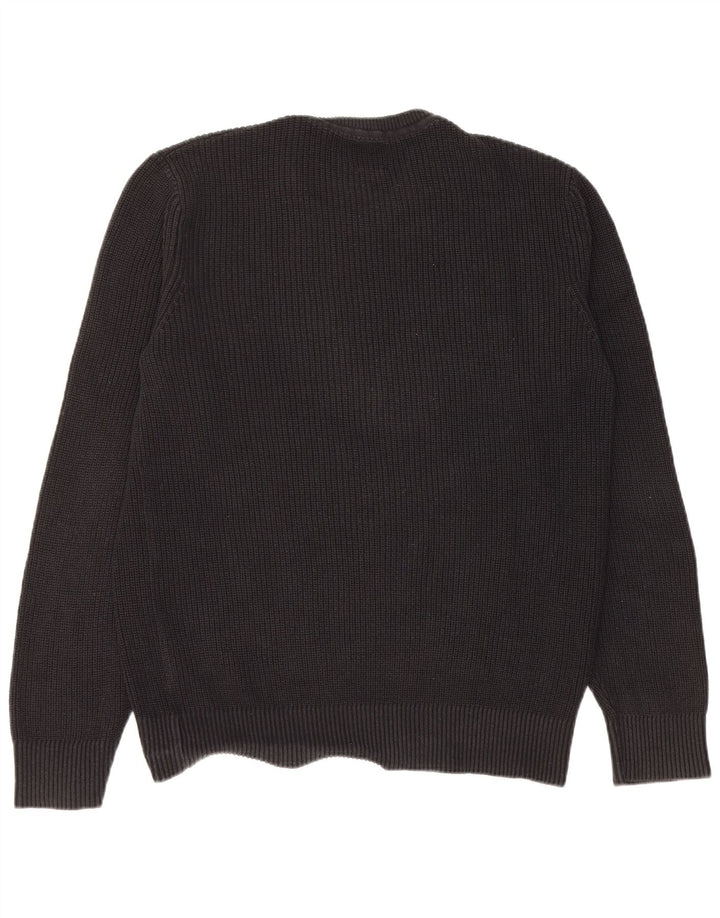 Gap Jersey De Cuello Redondo Para Hombre Jersey De Algodón Negro Mediano