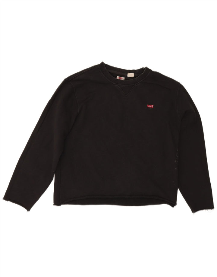 Levi's Sudadera extragrande estándar para mujer, talla 44, talla mediana, color negro