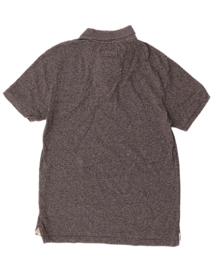 Polo de hombre Fat Face de algodón moteado en gris medio