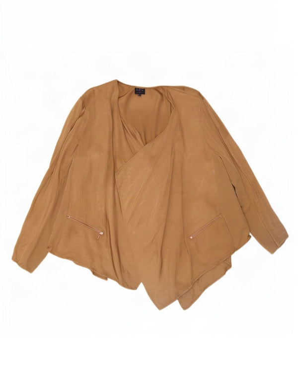 Marks & Spencer Cárdigan asimétrico para mujer UK 24 4XL Poliéster beige