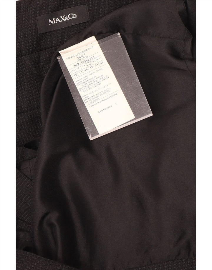 Max & Co. Falda lápiz para mujer UK 44 Medium W28 Viscosa negra
