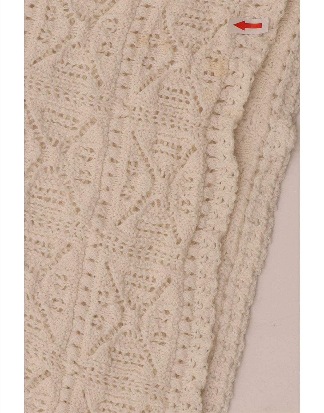 Zara Blusa De Ganchillo Extragrande para Mujer Top UK 10 Small White Cotton