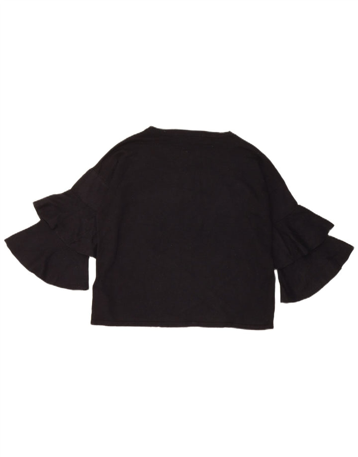 Marks & Spencer Top extragrande para mujer Manga 3/4 UK 8 Small Viscosa negra