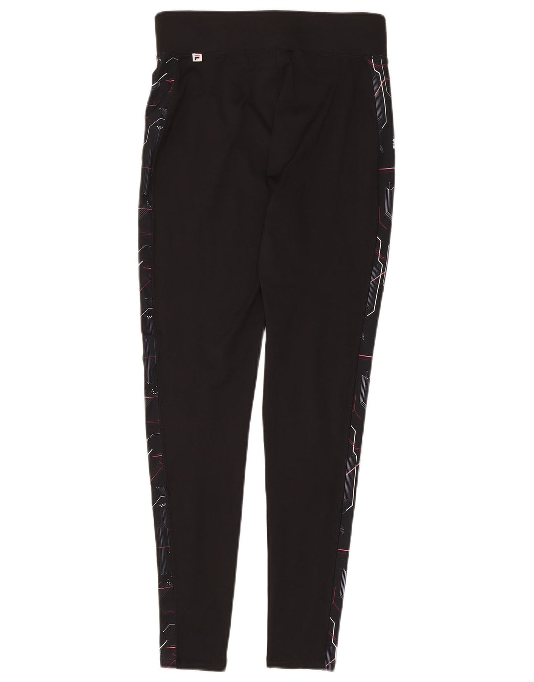 Fila Leggings gráficos para mujer UK 44 Poliéster geométrico negro mediano