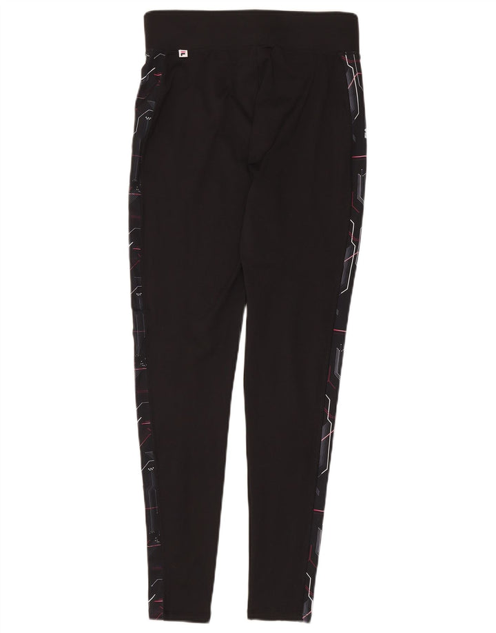 Fila Leggings gráficos para mujer UK 44 Poliéster geométrico negro mediano
